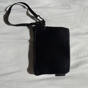 Dagne Dover Air Mesh Black Pouch Wristlet